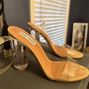 Steve Madden clear block heels
